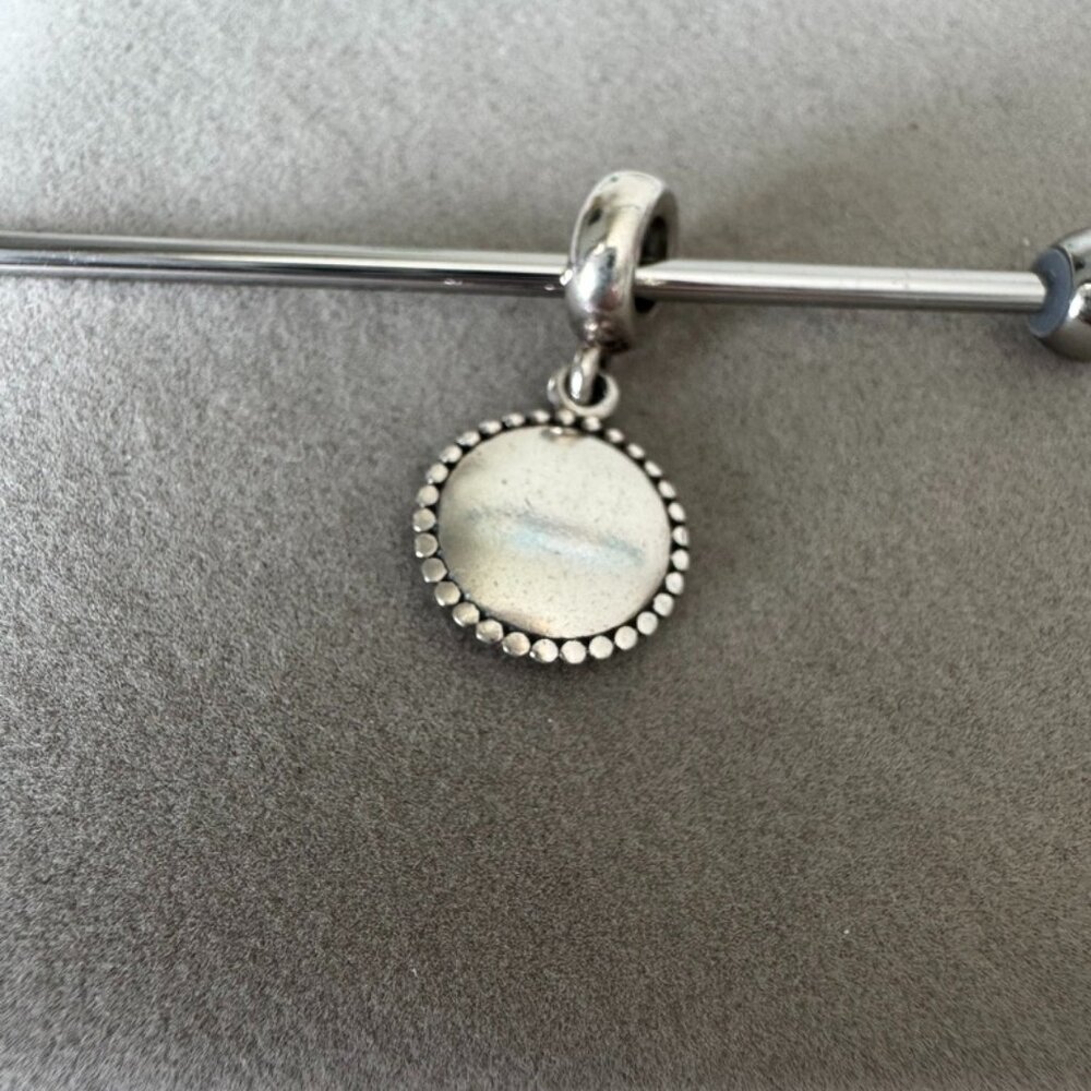 Genuine Pandora Icon Dangle Charm 925 Silver Engravable 791169 - Picture 4 of 6